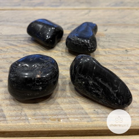 Zwarte Toermalijn trommelsteen - Zuid-Afrika