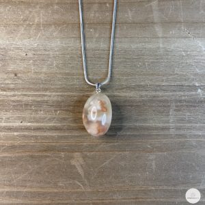 Flower Agaat hanger - L