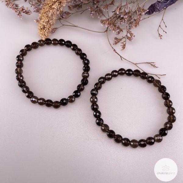 Bronziet facet armband 6 mm