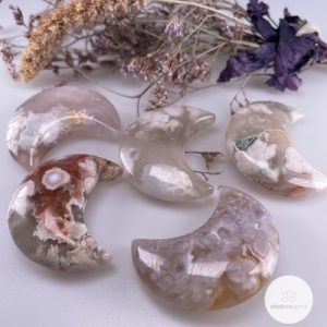 halve maan Flower Agaat