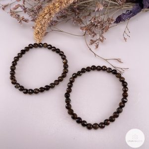 Rookkwarts facet armband 6mm