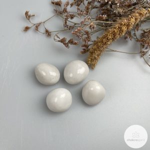 Witte Agaat trommelsteen