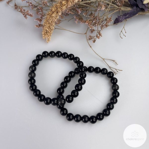 Regenboog Obsidiaan kralenarmband 8 mm