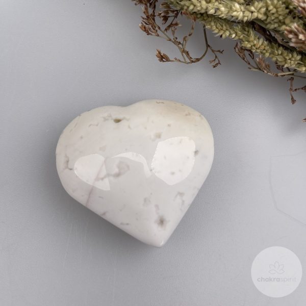 Witte Agaat hart - Indonesië - 88gr