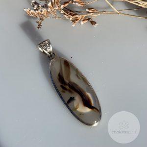 Dendriet Agaat hanger - 925 zilver