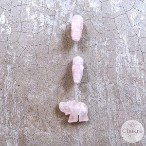Rozenkwarts doorboorde hanger olifant - Brazilië