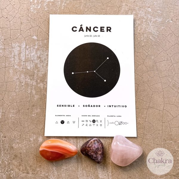 Sterrenbeeld Kreeft trommelstenen set