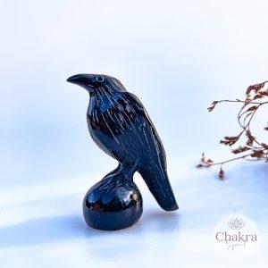 Zwarte Obsidiaan kraai - 90 mm