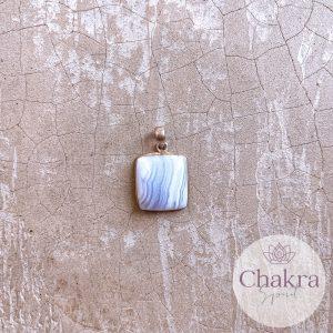 Blue Lace Agaat hanger - 925 zilver