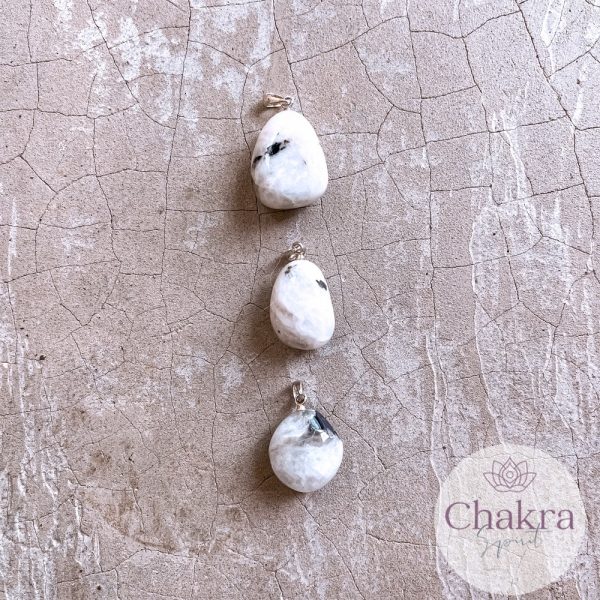 Regenboog Maansteen hanger - 925 zilver