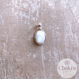 Regenboog Maansteen hanger - 925 zilver