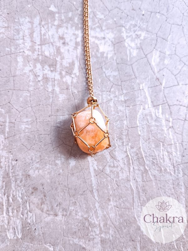 Chakra's trommelstenen set 1 & edelsteenhouder ketting goudkleurig 48 Chakra's trommelstenen set 1 & edelsteenhouder ketting goudkleurig