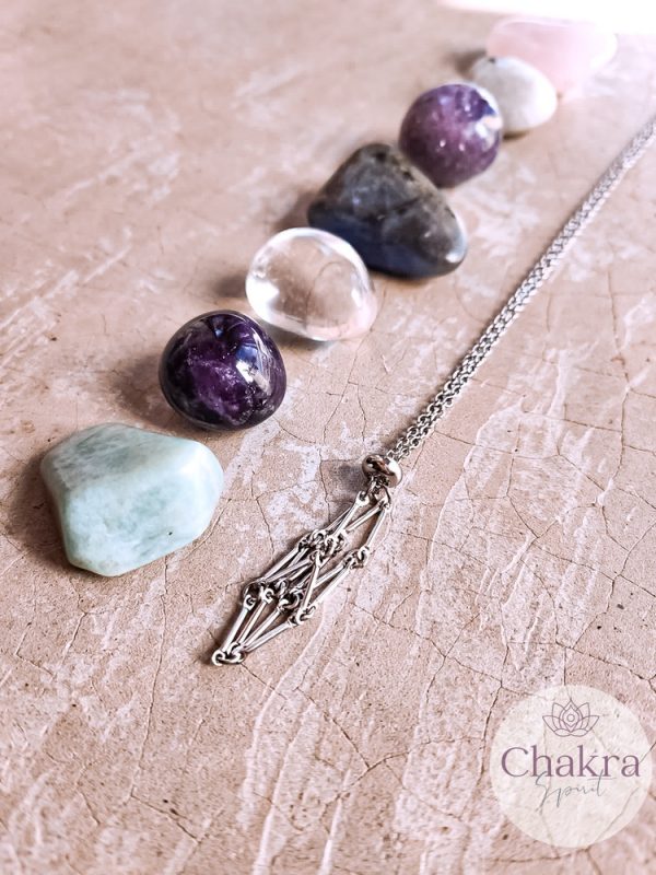 Divine Feminine set & edelsteenhouder ketting zilverkleurig (45 cm - 50 cm) 26 Divine Feminine set & edelsteenhouder ketting zilverkleurig (45 cm - 50 cm)