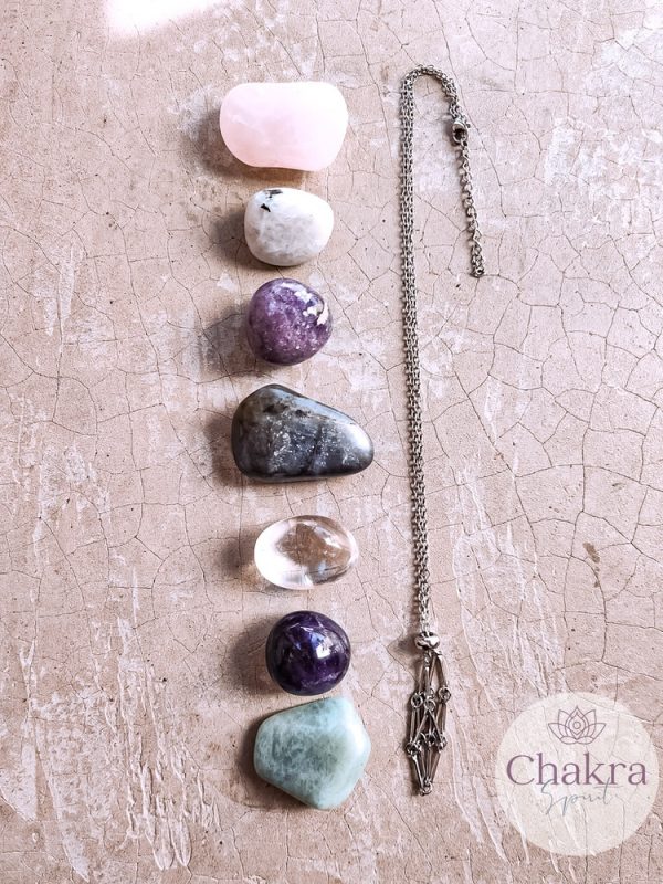 Divine Feminine set & edelsteenhouder ketting zilverkleurig (45 cm - 50 cm) 25 Divine Feminine set & edelsteenhouder ketting zilverkleurig (45 cm - 50 cm)