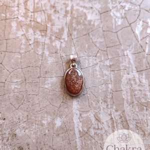 Zonnesteen hanger - 925 zilver