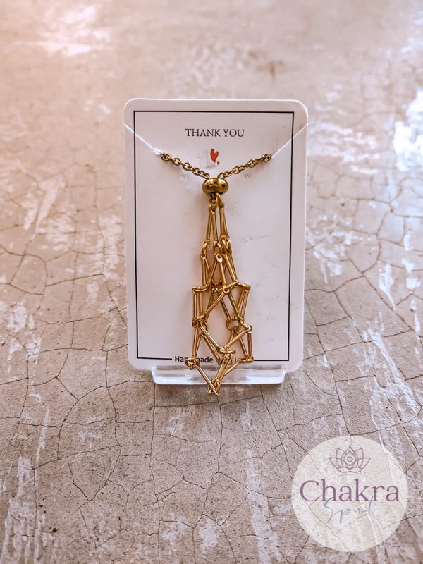 Edelsteenhouder ketting goudkleurig lang (75 cm - 80 cm) 31 Edelsteenhouder ketting goudkleurig lang (75 cm - 80 cm)