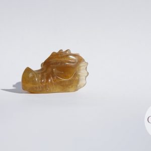 Gele Fluoriet drakenschedel