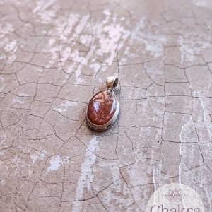 Zonnesteen hanger - 925 zilver