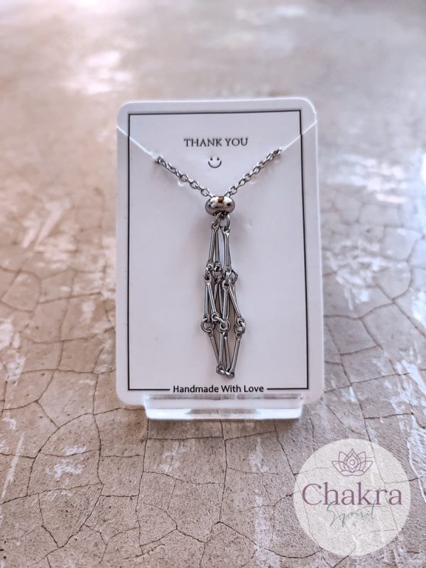 Edelsteenhouder ketting zilverkleurig kort (45 cm - 50 cm) 22 Edelsteenhouder ketting zilverkleurig kort (45 cm - 50 cm)