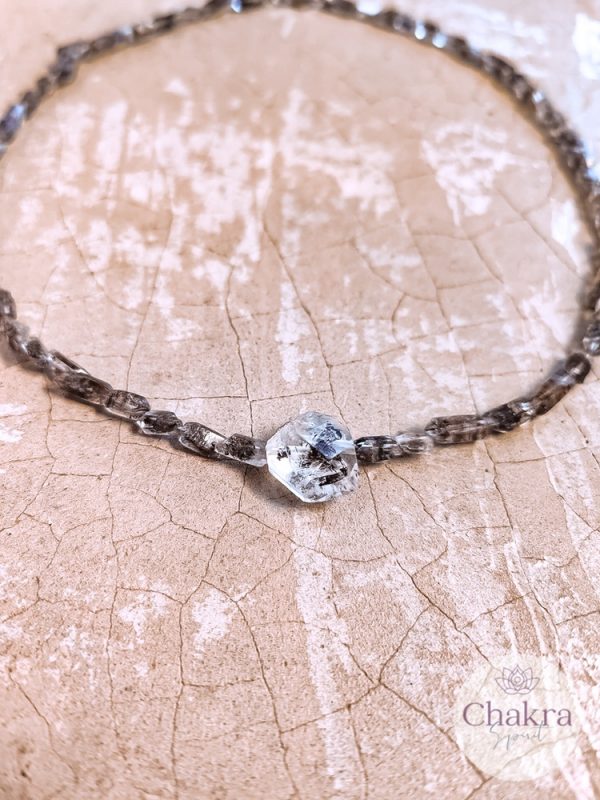 Herkimer diamant ketting (42 cm - 47 cm) 14 Herkimer diamant ketting (42 cm - 47 cm)