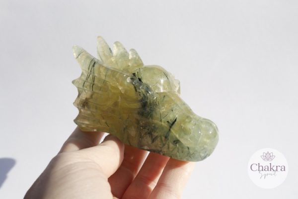 Prehniet drakenschedel - 286gr 26 Prehniet drakenschedel - 286gr