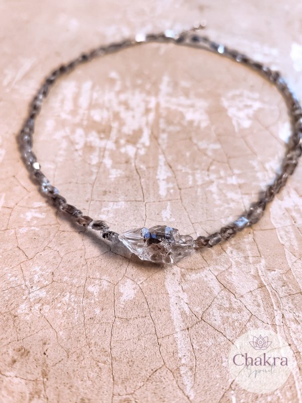 Herkimer diamant ketting (42 cm - 47 cm) 2 Herkimer diamant ketting (42 cm - 47 cm)