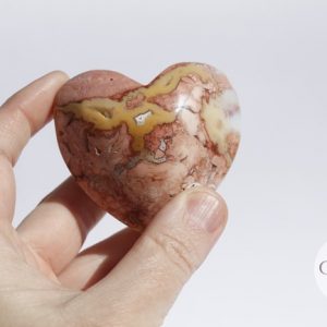 Roze Agaat hart - 186gr