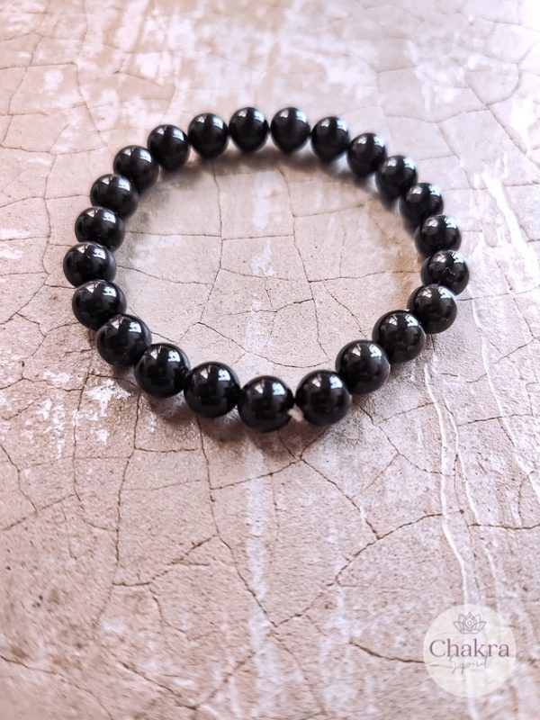 Zwarte Toermalijn kralenarmband