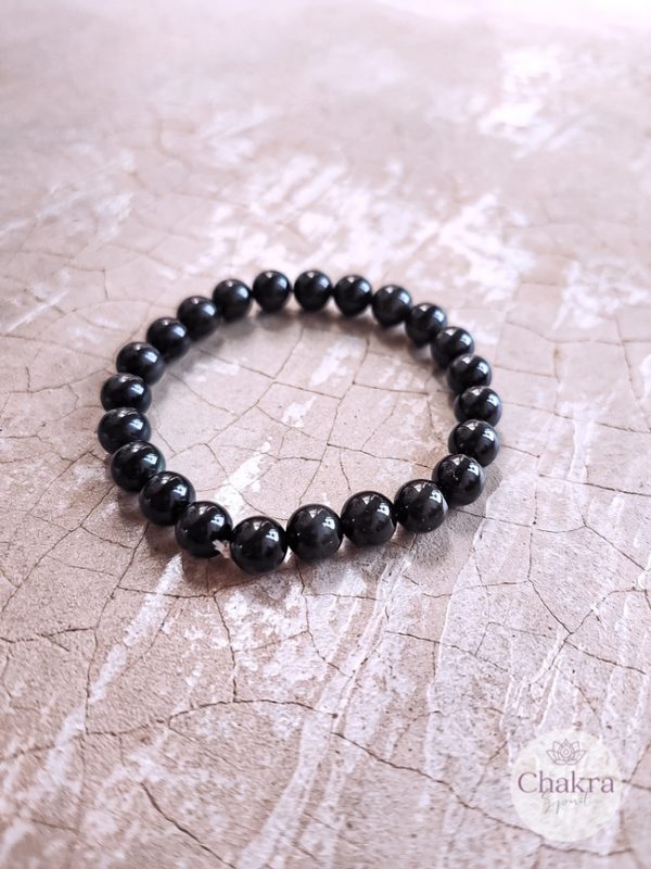Zwarte Toermalijn kralenarmband