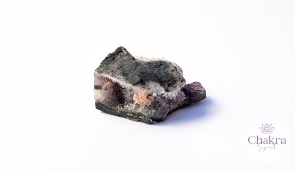 Rhodochrosiet met Paarse Fluoriet - 68gr 53 Rhodochrosiet met Paarse Fluoriet - 68gr