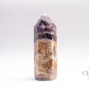 Amethist met Crazy Lace Agaat punt - 474gr