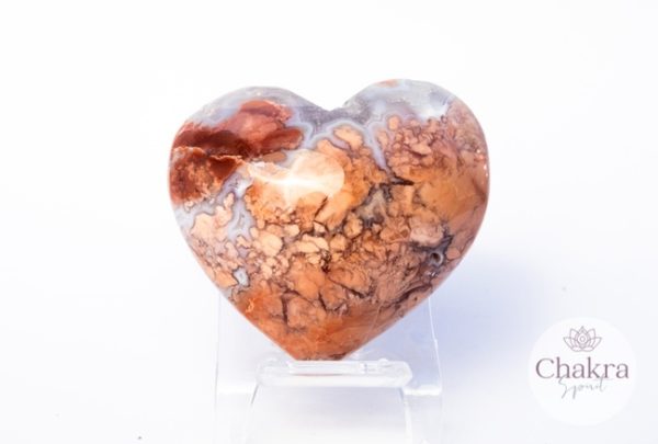 Roze Agaat hart - 152gr