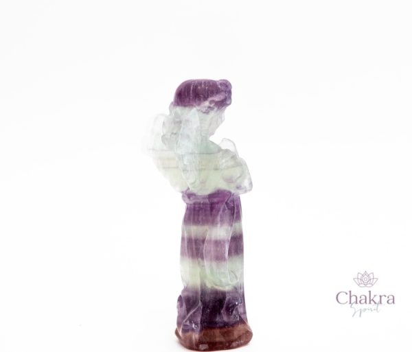 Regenboog Fluoriet engel - 80 mm 57 Regenboog Fluoriet engel - 80 mm