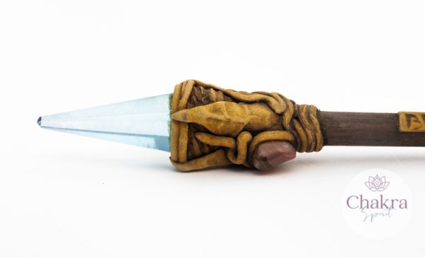 Toverstaf met Angel Aura Bergkristal punt - Brazilië 46 Toverstaf met Angel Aura Bergkristal punt - Brazilië
