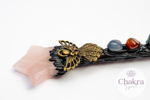 Wand met Rozenkwarts ster 45 Wand met Rozenkwarts ster