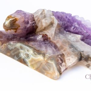 Amethist met Crazy Lace Agaat hagedis - 398gr