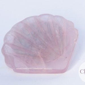 Rozenkwarts schelp met spiegel