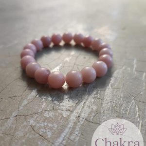 Roze Opaal kralenarmband 10 mm