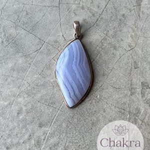 Blue Lace Agaat hanger – 925 zilver Blue Lace Agaat hanger - 925 zilver