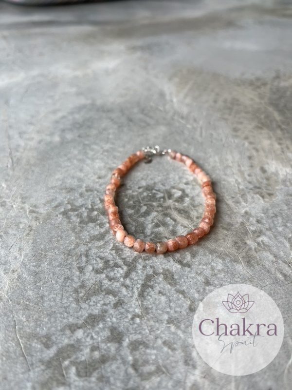 Zonnesteen facet armband 4 mm