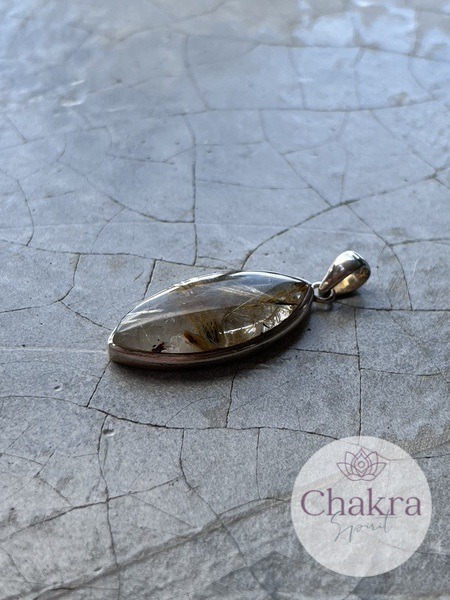 Rutielkwarts hanger - 925 zilver