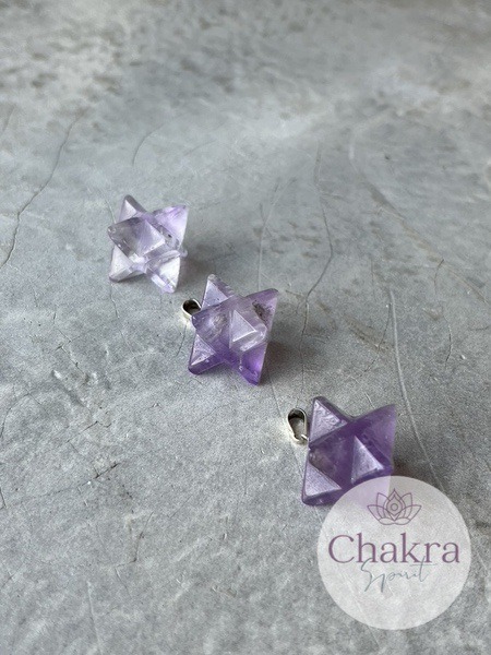Amethist merkaba hanger