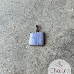 Blue Lace Agaat hanger - 925 zilver