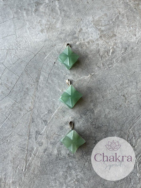 Groene Aventurijn merkaba hanger 1 Groene Aventurijn merkaba hanger