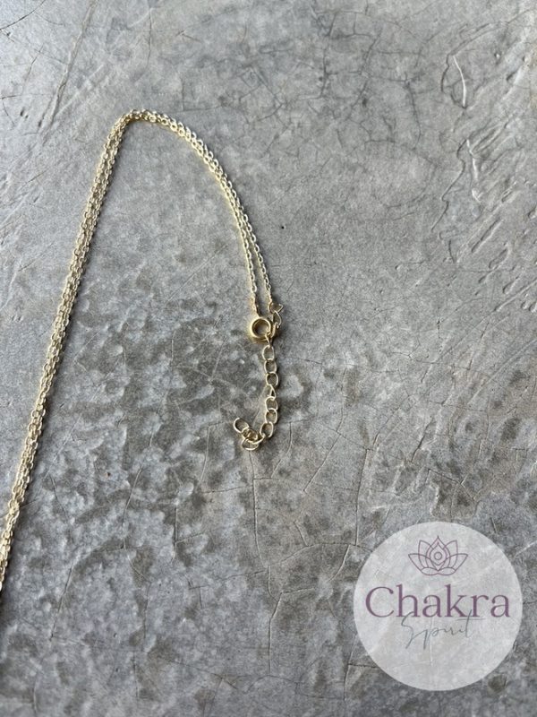 IJs Kunziet hanger met goudkleurige ketting