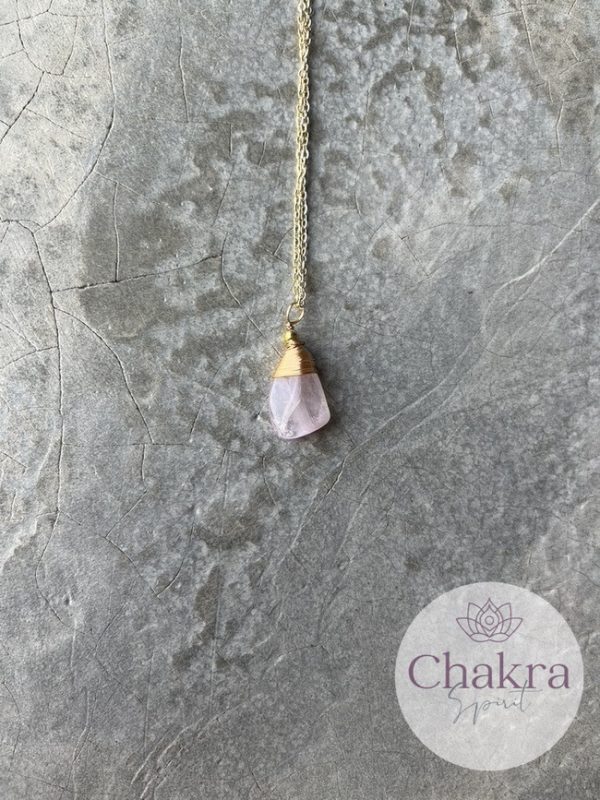 IJs Kunziet hanger met goudkleurige ketting