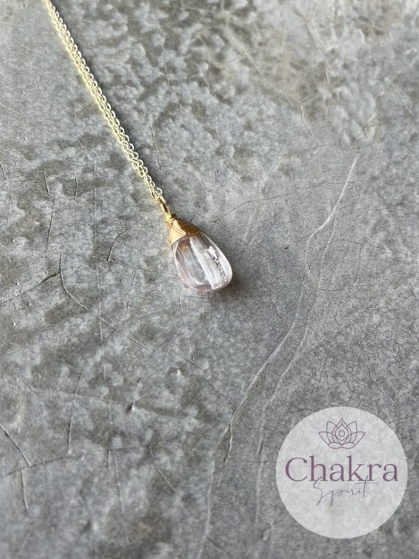 IJs Kunziet hanger met goudkleurige ketting