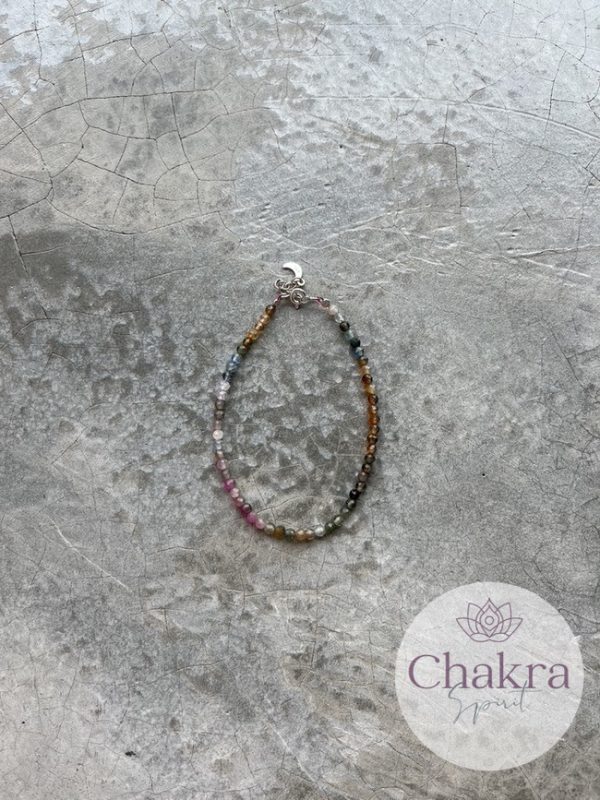 Toermalijn mix facet armband 3 mm