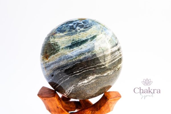 Oceaan Jaspis bol - Madagaskar - 1.018gr 6 Oceaan Jaspis bol - Madagaskar - 1.018gr