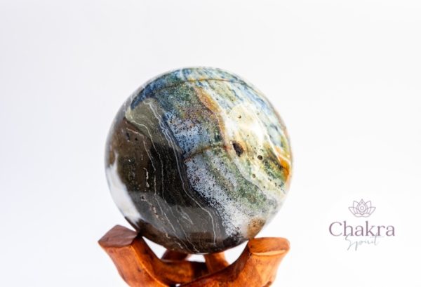 Oceaan Jaspis bol - Madagaskar - 1.018gr 10 Oceaan Jaspis bol - Madagaskar - 1.018gr